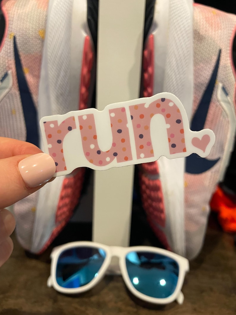 Run Sticker, Gift for XC Distance Runner, Marathoner, Track and Field, Love Running image 2