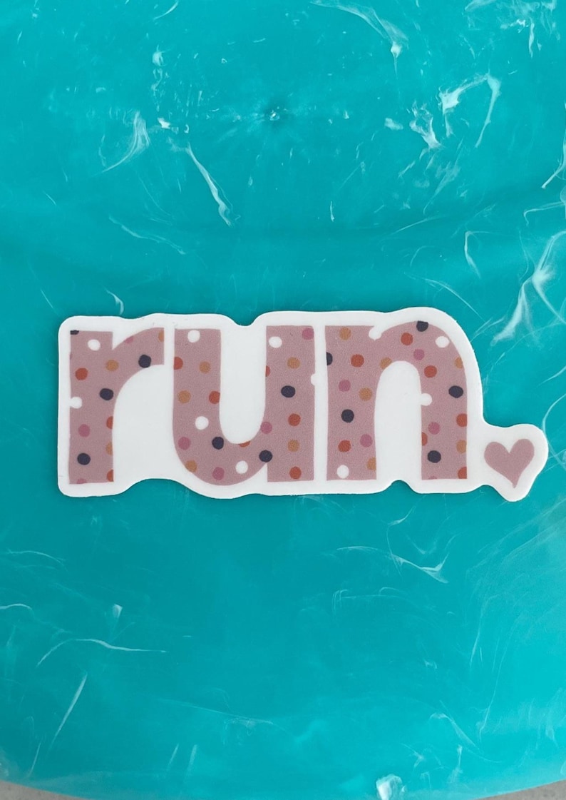 Run Sticker, Gift for XC Distance Runner, Marathoner, Track and Field, Love Running image 3