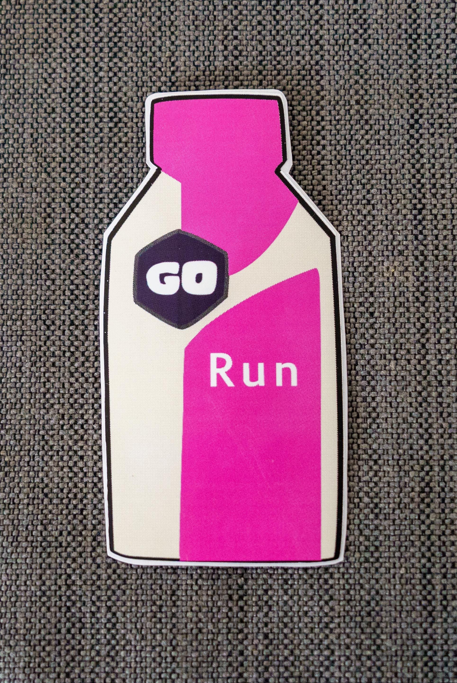 Runners Kit Sticker Go Run Sticker, Running Gel, Marathon Runner Gift, XC, Track, Running ...