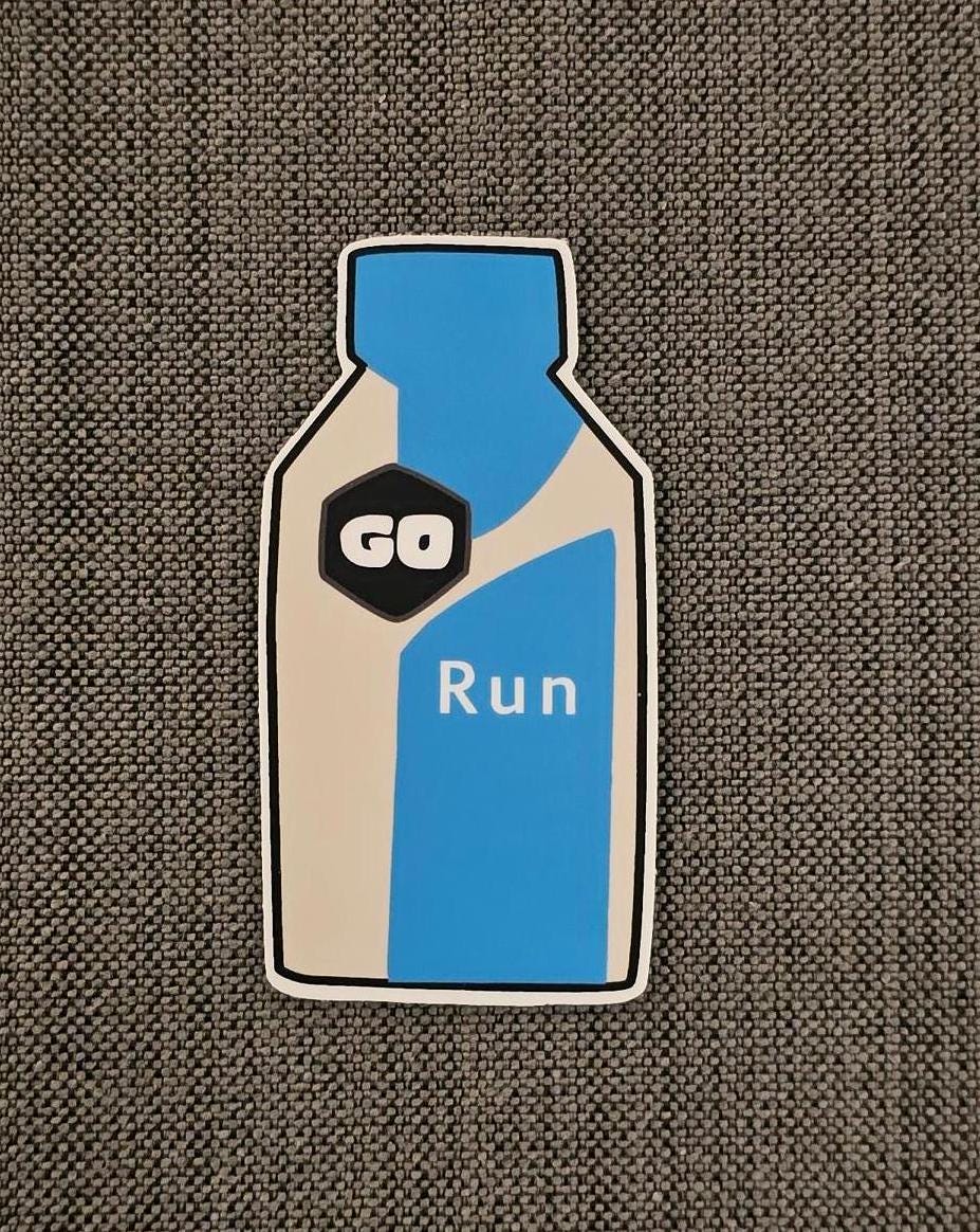 Runners Kit Sticker Go Run Sticker, Running Gel, Marathon Runner Gift, XC, Track, Running ...