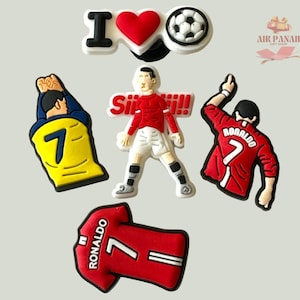 Ronaldo Croc Charms, Football croc Charms, Football player charms, Cute Charms for Shoes, Clog Decorations,