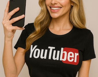 YouTuber T-Shirt | YouTube T-Shirt für Kreative, Streamer, Vlogger, Influencer, Podcaster, & Gamer