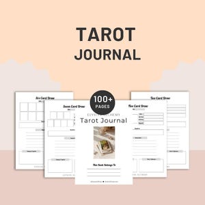 Tarot journal, Tarot Notebook, Spiritual Journal, Daily Tarot Tracker, Witchcraft Gift, Tarot Insight, Tarot Reflection