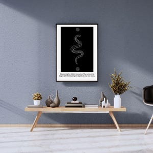 Spiritual Snake Wall Art, Snake Wall Art, Spiritual Art, Snake Symbolism, Mystic Art, Digital Wall Art, Nature Inspired, Energy symbol