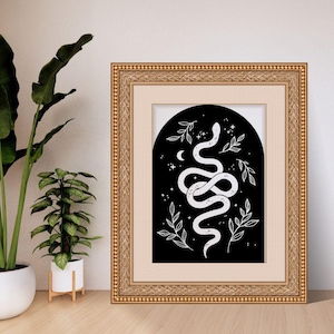 Spiritual Snake Wall Art Print, Spiritual Wall Art, Spiritual Wall Art,  Spiritual Art Decor, Mystic Snake Poster, Snake Wall Decoration