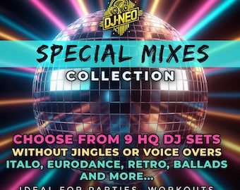 MEZCLAS ESPECIALES Mezclas de DJ de alta calidad sin jingles ni voces en off: mp3, música, éxitos, baile, dj set, mashup, verano, remix, playa, italo