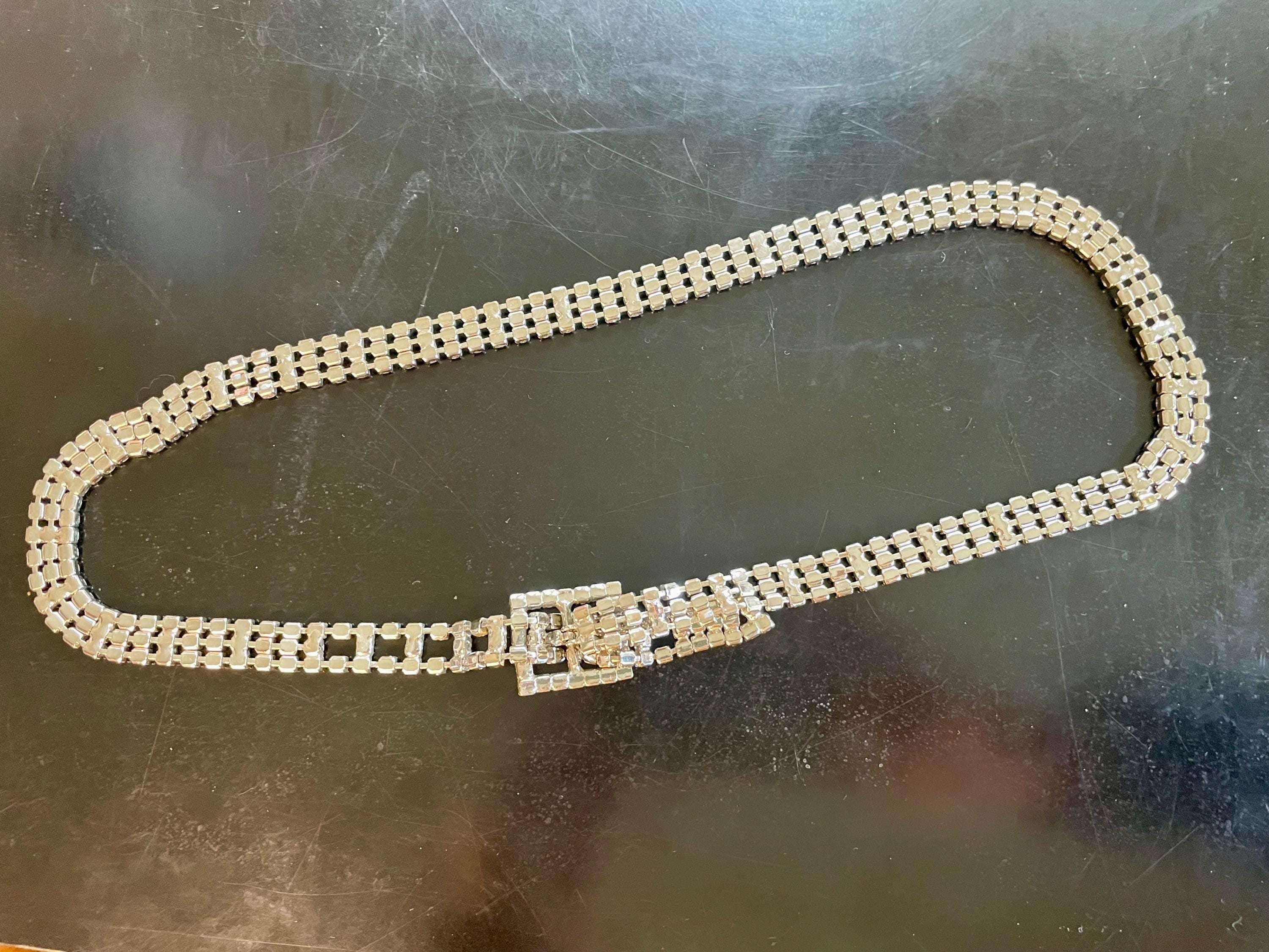 Vintage Art Deco Style 1950s Rhinestone Belt sz Sml 1950s Rhinestone Belt - Etsy main image 3