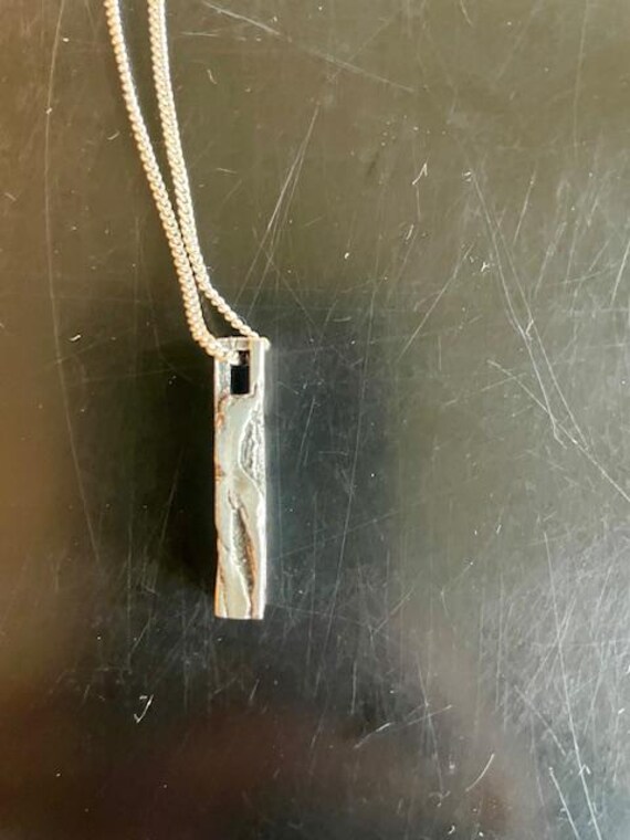 Collier Pendentif Vintage Gavilane Paris - Style Brutaliste, Plaqué Or Jaune, 55 Cm, Occasion