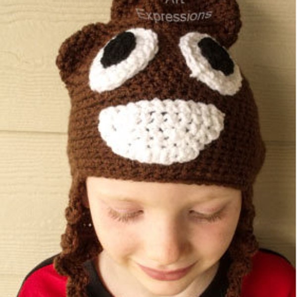 Poop Emoji & Unicorn Poop Emoji Hat Crochet Pattern, PDF Downloadable Pattern, Crochet Pattern, Hipster Hat, Child Toddler Adult/Teen Sizes