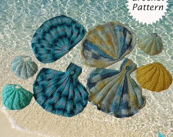 Seashell Scrubby & Towel Collection Crochet Pattern, Hanging Seashell Towel, Seashell Scrubby, Seashell Bath or Kitchen Scrubby