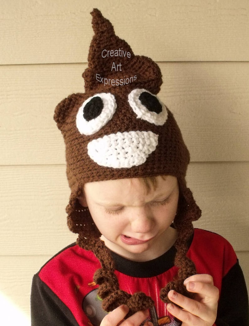 Poop Emoji & Unicorn Poop Emoji Hat Crochet Pattern PDF Etsy