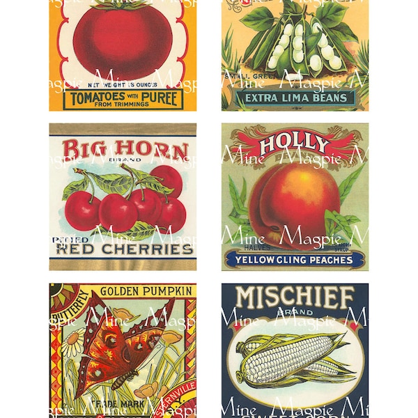 Vintage Can Labels - Etsy