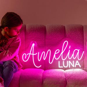 Decoração de quarto de meninos e meninas adolescentes personalizada, presente de letreiro de neon para crianças, presentes de aniversário, letreiro para quarto de crianças, decoração de berçário, decoração de dormitório