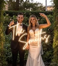 Custom Wedding Name Light, Rustic Wedding Sign, Family Name Neon Light, Battery Operated Neon, Bride and Groom Neon, Wedding Reception Neon product logo