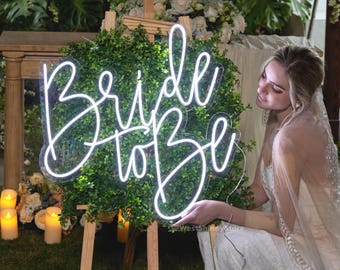Bride to Be Neon Sign, Wedding Neon Light, Bridal Shower Wall Decor, Free Battery Pack, Engagement Party Neon, Gift for Bride, Wedding Sign