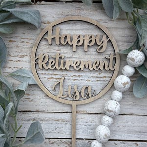 Personalized Happy Retirement Cake Topper, Retirement Ideas Cake Topper, Custom Retirement Cake Topper, Custom Cake Topper, Retirement Ideas