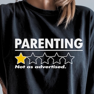 Parenting Review Shirt Comfort Colors Funny Mom Shirt Sarcastic Dad Tee Dry Humor Parent Gift Relatable Tired Parent Surviving Parenthood