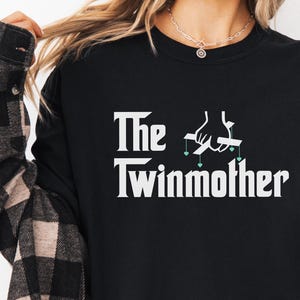 The Twinmother Funny Mom of Twins Tee, Twin Mom Gift, Mother’s Day Shirt, Twin Pregnancy Announcement, New Mom Gift, Comfort Colors