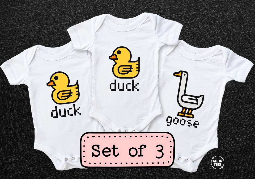 Triplet Duck Duck Goose Matching Set Christmas Triplet Shirts Funny ...