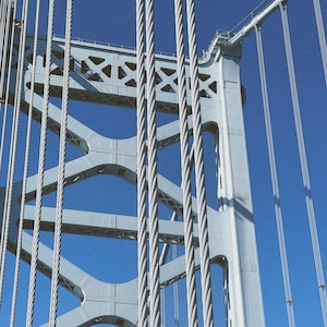 Digitala utskrifter av Benjamin Franklin-bron i Philadelphia