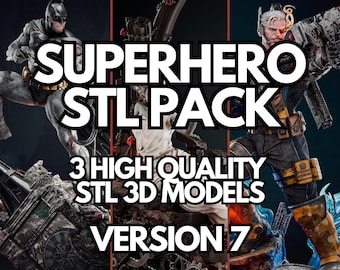 Superheld STL-modelpakket | Versie 7, 3D-afdrukbaar (digitale download)