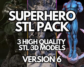 3D druckbare Superhelden STL Model Pack | Gießharz & FDM (Digital Download)