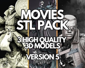 Filmcharakter STL 3D Model Pack | Version 5 (Digitaler Download)
