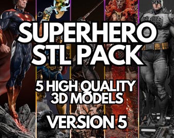 Superheld 3D STL-modelpakket | Afdrukbare bestanden