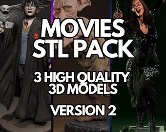 Movie Character STL Model Pack | 3D Printable Figures (Digital Download)