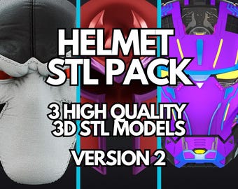 Helmet STL Pack | High Detail 3D Print Models for Cosplay (Digital Product)