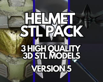 Helm STL Pack | Hochdetaillierte 3D Druck Modelle (Digitaler Download)