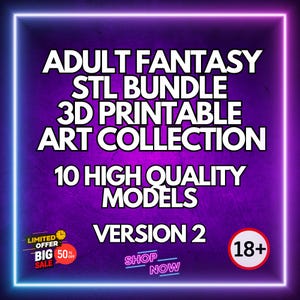 Fantasy STL Pack Female Figure Version 2 | 3D Model | High-Quality Printable Statue | Digital Download for 3D Printing | FanArt STL Files
