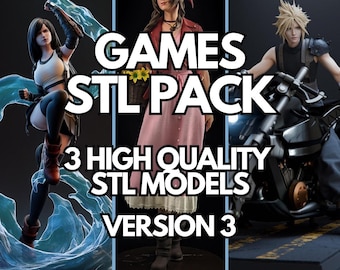 Final Fantasy 3D STL Model Pack | Game Characters (Digital Download)