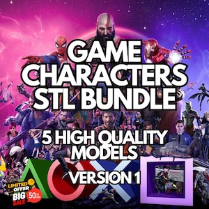 Game Characters 3D STL Model Pack: Collectible V1 (Digital Download)