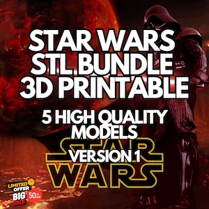 Star Wars 3D STL Pack Printable STL File | Space-Themed Miniature for Collectors & 3D Printing Enthusiasts | Galactic Sci-Fi Warrior | Print