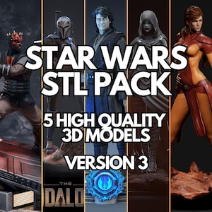 Star Wars 3D STL Pack V3 | High Quality 3D Printable Digital Files | Instant Download | Print Ready 3D Models | Fast Download