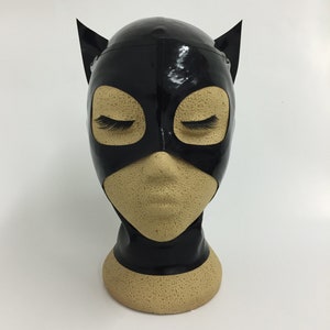 Lady Lucie Latex Catwoman Inspired Hood Mask