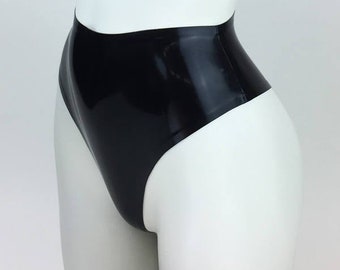 Lady Lucie latex hoog getailleerde string