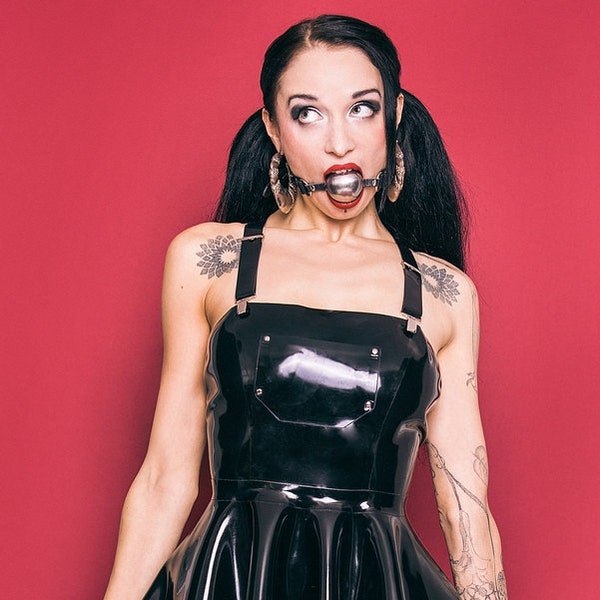 Lady Lucie Latex Betty Dungaree Dress