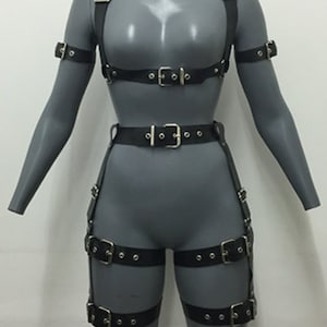 Lady Lucie Latex Buckle Up Harness Set