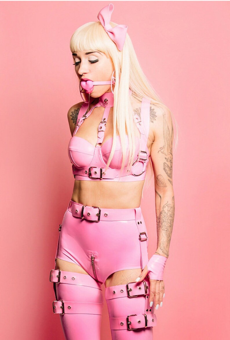 Lady Lucie Latex Heart Ball Gag image 3