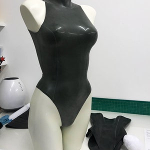 Leonie Sleeveless High Neck Thong Bodysuit Lady Lucie Latex