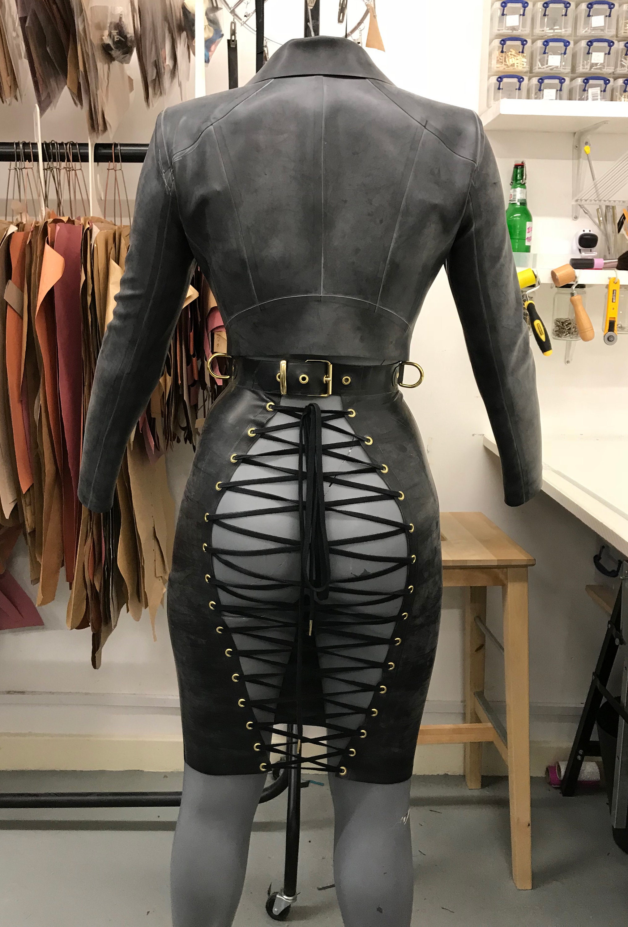 lace up latex dress Lace up Latex Dress