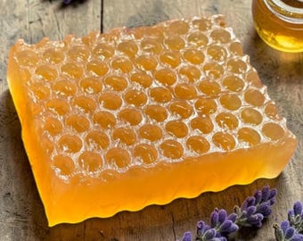 Natural Honey Soap Bar—Handmade Honeycomb Soap for all skin types