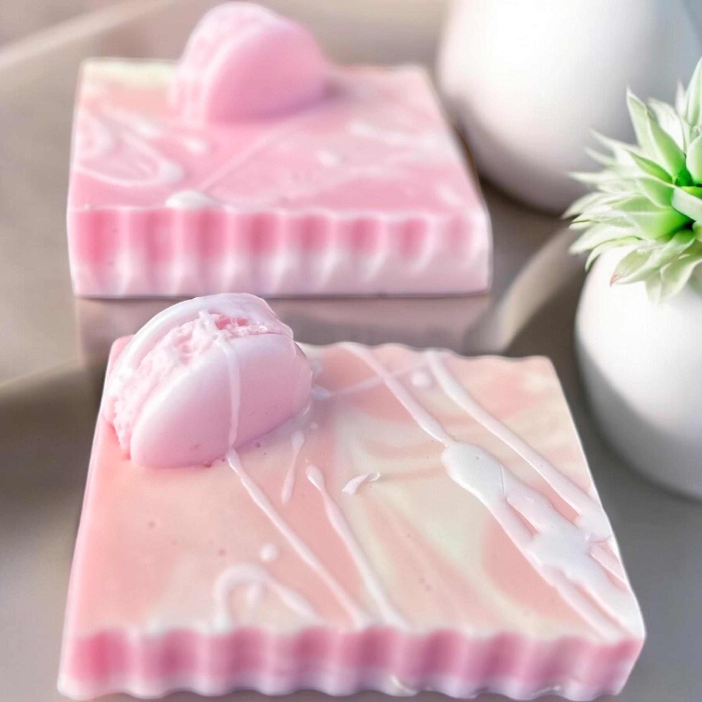 Strawberries and cream goats milk soap | Natural Soaps | Macaroon Soap | Handmade soap bar | Goats Milk