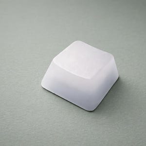 Milchig weiße Jade-Tastenkappen, gefrostete, leere, durchscheinende Jelly-Tastenkappen, Soem-Profil für mechanische Cherry MX-Tastatur, minimalistische eisige Textur