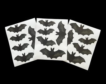 Black Bats Window Clings