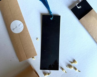 Celestial Starry Night Bookmark – Space Galaxy Gift for Readers, Bookworms, Book Club Gift