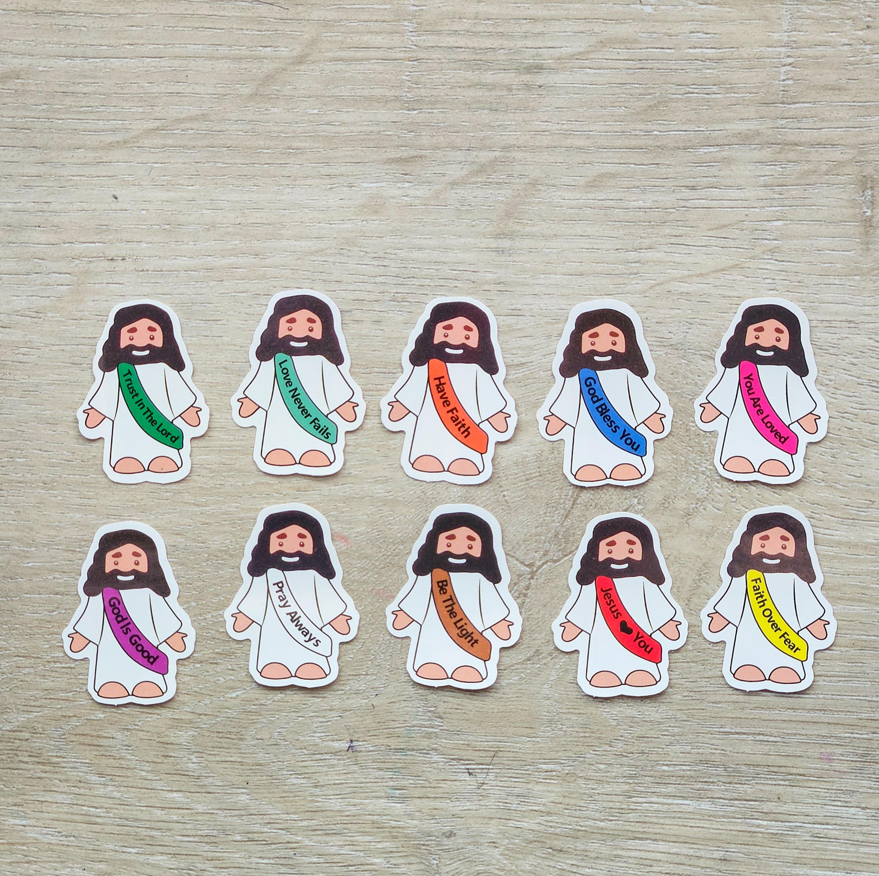 Adorable Jesus Stickers: Christian Gift - Etsy