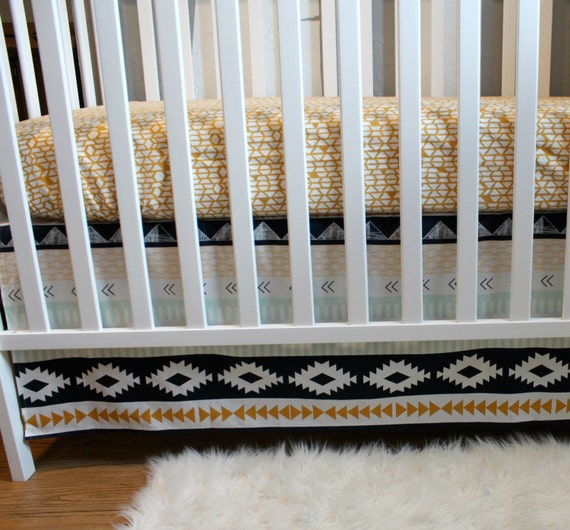 Mustard crib skirt cheap
